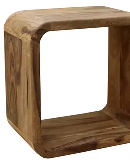 Regály a poličky Polica na stenu Tina 35x35x22 indický masív palisander