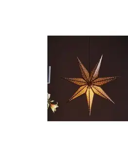 Vianočné dekorácie Markslöjd 705792 - Vianočná dekorácia GLITTER 1xE14/25W/230V pr. 75 cm bronzová 705792.00