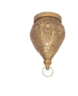 Stropné osvetlenie Orientálne stropné svietidlo zlaté 19 cm - Mowgli