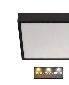 Svietidlá  LED Stropné svietidlo LED/21W/230V 3000/3500/4000K 22,5x22,5 cm čierna ZM6343