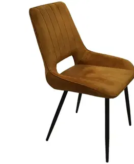 Čalúnené stoličky Stolička Quinn TC-1780V horčicová
