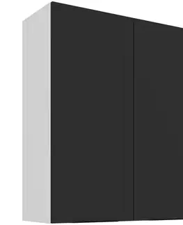 Kuchynské skrinky visiace Kuchynská skrinka Aria-BL/WH anti fingerprint 80G-90 2F