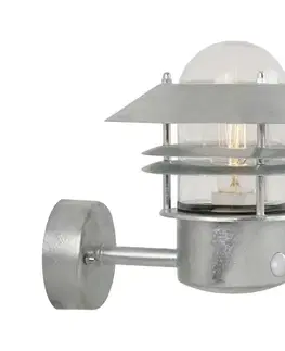 Svietidlá Nordlux - Vonkajšie nástenné svietidlo so senzorom BLOKHUS 1xE27/60W/230V IP54 25031031