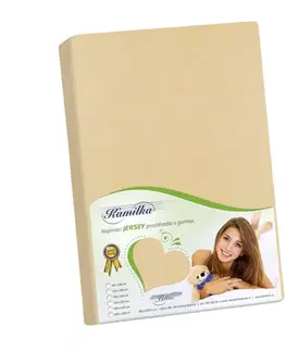 Plachty Bellatex jersey prestieradlo Kamilka béžová, 160 x 200 cm