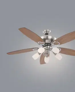 Moderné lampy do obývačky Stropný ventilátor s osvetlením 0337 5*E14 PL1