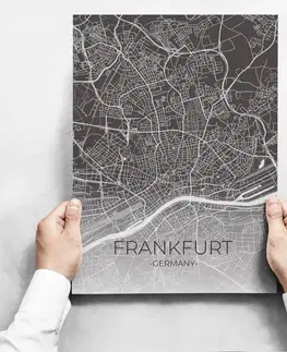 Moderné obrazy Obrazy na stenu - Map Of Frankfurt II