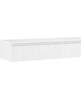 Kúpeľňový nábytok MEXEN/S - Rivel kúpeľňová skrinka pod umývadlo 140 cm s doskou, 1 šuplík, reliéf, biela mat 91A20-14023-1-BFC01