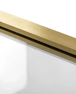 Vane REA/S - Sprchovací kút DIAMOND 90x90 BRUSH GOLD + sprchova vanička Diamond, biela KPL-K6506