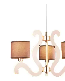Svietidlá  LED Luster na lanku AMBROSIA 3xE14/40W/230V + LED/18,4W medená 33-33888