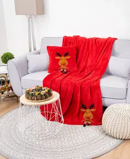 Prikrývky 4Home Vianočná deka Happy Reindeer, 150 x 200 cm