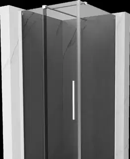 Sprchovacie kúty MEXEN/S - Velár sprchovací kút, posuvné dvere 110 x 110, grafit, biela 871-110-110-41-20
