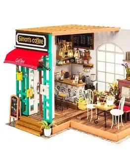 3D puzzle 3D Creative Drevené 3D puzzle Kaviareň LED