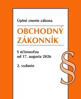 Obchodné právo Obchodný zákonník. 2. vyd., 8/2026
