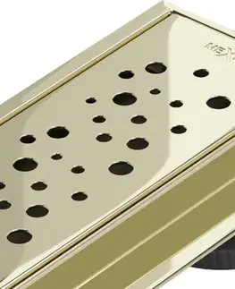 Sprchovacie kúty MEXEN/S - Flat M12 odtokový žľab 100 cm zlatý 1521100-15