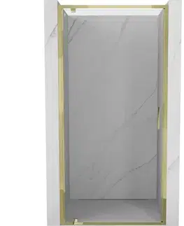 Sprchovacie kúty MEXEN - Exo sprchové dvere krídlové 70, transparent, zlatá 8181-070-000-50-00
