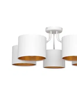 Svietidlá  Luster prisadený ALBA 5xE27/15W/230V biela/zlatá P-2015/5 WT+GO