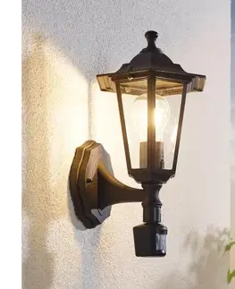 Záhradné lampy EGLO 22469 - Vonkajšie nástenné svietidlo so senzorom LATERNA  1xE27/60W čierna 22469