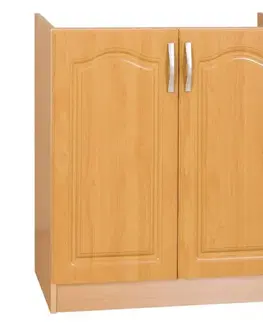 Kuchynské dolné skrinky KONDELA Lora MDF New S80ZL drezová kuchynská skrinka jelša