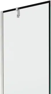 Sprchové dvere MEXEN/S - Next vaňová zástena FIX 70 x 150, čierna vzor, nikel kartáčovaná 895-070-000-00-70-97