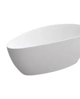 Vane OMNIRES - BARCELONA M+vpne stojaca vaňa, 156 x 71 cm, biela mat BARCELONA156BM
