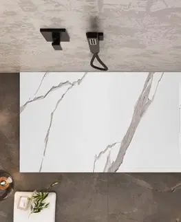 Vane REA - Sprchová vanička Bazalt CARRARA WHITE 80x100 REA-K7000