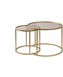 Konferenčné stolíky Súprava konferenčných stolíkov Aurum Gold and Bronze 60 cm, 2 ks