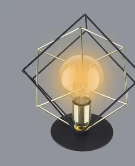 Lampy do obývačky Stolná lampa Alambre 5450 čierna/zlatá LB1