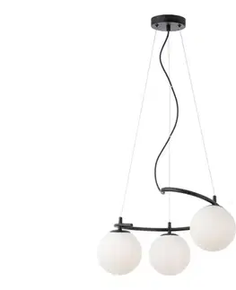 Svietidlá Redo 01-2716 - Luster na lanku VOLLEY 3xE14/28W/230V čierna 01-2716