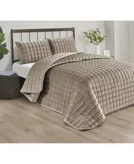 Prehozy na posteľ Prikrývka na posteľ 170x220 cm béžová