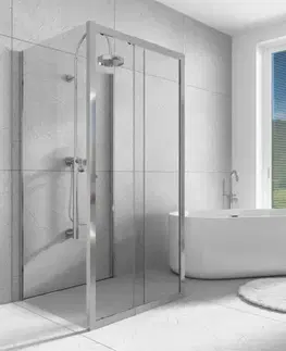 Sprchovacie kúty H K - Trostenný sprchovací kút Flexi U3 90x100x90 L/P variant vrátane sprchovej vaničky z liateho mramoru SE-FLEXIU38010090/THOR-10090