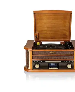 Predlžovacie káble Roadstar HIF-1993D+BT-Hi-Fi s DAB/DAB+, gramofónom, prehrávačom CD a magnetofónom. 80 W/230 V + diaľkové ovládanie HIF-1993D+BT