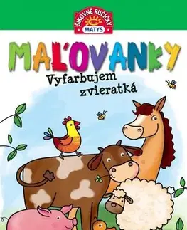 Nalepovačky, vystrihovačky, skladačky Maľovanky – Vyfarbujem zvieratká