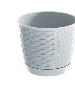 Kvetináče a truhlíky Plastový kvetináč Ratolla Round biela, pr. 19 cm