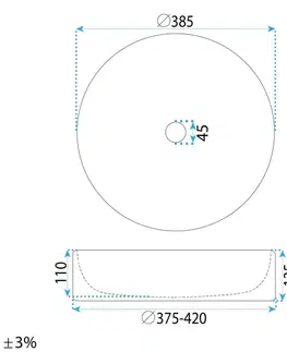 Umývadlá REA - Umývadlo na dosku Anastazja REA-U0639