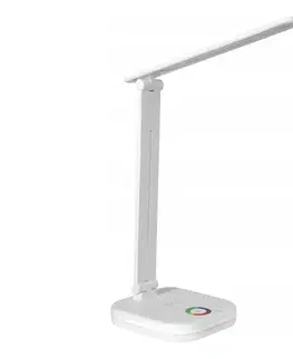 Lampy SmartLED Stmievateľná stolná lampa LED RGBW s bezdrôtovým nabíjaním, 7W/5V USB, biela 1225