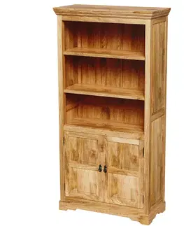 Knižnice Knižnica Guru 100x200x45 z mangového dreva