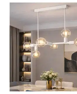 Svietidlá  Luster na tyči ASTRID 6xE27/60W/230V biela LM-6.146/BIAŁY MAT