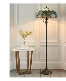 Lampy Endon 64069 - Stojacia lampa Tiffany DRAGONFLY 2xE27/60W/230V, priemer 50 cm 64069