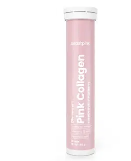 Kolagén na kĺby BeastPink Šumivý Pink Collagen 20 tab. jahodová malina
