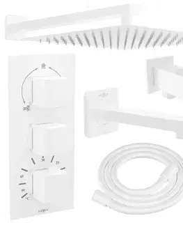 Vaňové panely MEXEN/S - Cube DR02 podomietkový vaňový SET s vytokovou hubicou + slim sprcha 25, biela 77503DR0225-20