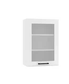 Kuchynské skrinky visiace Kuchynská skrinka Denis WS50 PL biely satén mat/biela
