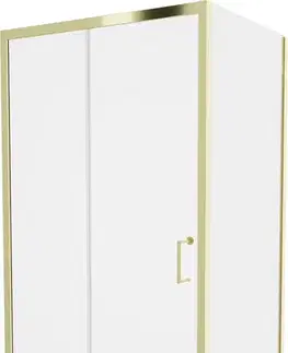 Sprchovacie kúty MEXEN/S - Apia sprchovací kút obdĺžnik 115x90, transparent, zlatá 840-115-090-50-00