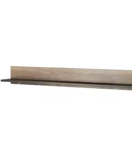 Kancelárske police Závesná polička Larona 02 185 cm dub satin nussbaum