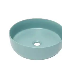 Umývadlá Umývadlo na dosku SAT Infinitio 39x39 cm zelená mat bez otvoru pre batériu SATINF3939LGEM SATINF3939LGEM