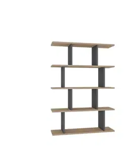 Knižnice Knižnica Harmon - Oak, Anthracite