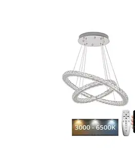 Svietidlá  LED Stmievateľný luster na lanku LED/115W/230V 3000-6500K strieborná + DO J6353/CH