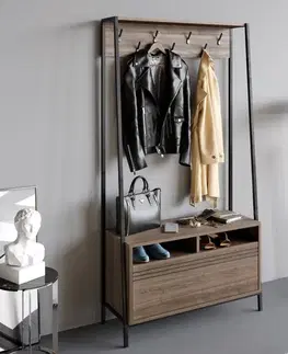 Predsieňové steny Predsieňová stena Devin - Walnut, Black