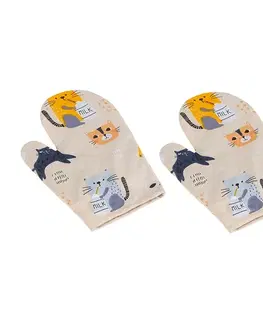 Chňapky Bellatex Kuchynská chňapka Mačka béžová, 28 x 18cm, 2 ks