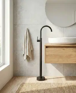 Kúpeľňové batérie REA - Voľne stojaca batéria LUNGO Black REA-B4302