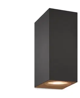 Svietidlá WiZ -LED RGBW Stmievateľné nástenné svietidlo UP&DOWN 2xGU10/4,7W/230V čierna Wi-Fi 8719514554610